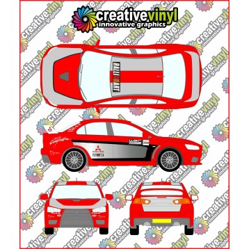 Mitsubishi Evolution X 2008 Rally WRC Full Graphics Kit
