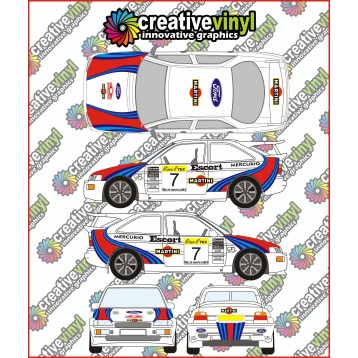Ford Escort 1994 Martini Full Rally Graphics Kit