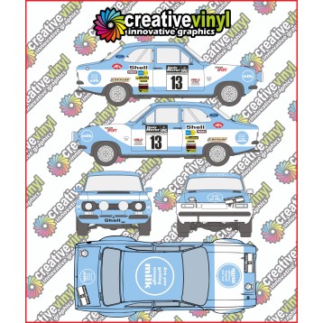 Ford Escort 1973 Daily Mirror Rally Full Graphics Kit