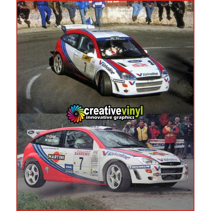 Ford Focus 1999 Martini Monte Carlo Rally Graphics Kit