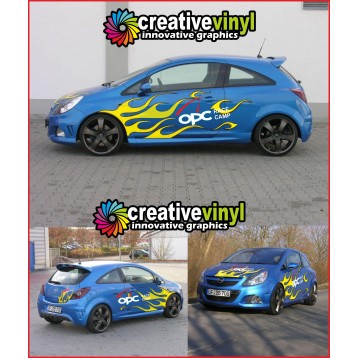Vauxhall / Opel Corsa OPC Flames Full Graphics Kit