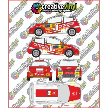Citroen C2 2008 Catalunya Rally Full Graphics Kit
