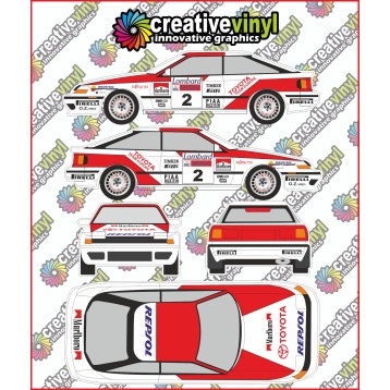 Toyota Celica ST165 1989 Rally Full Graphics Kit