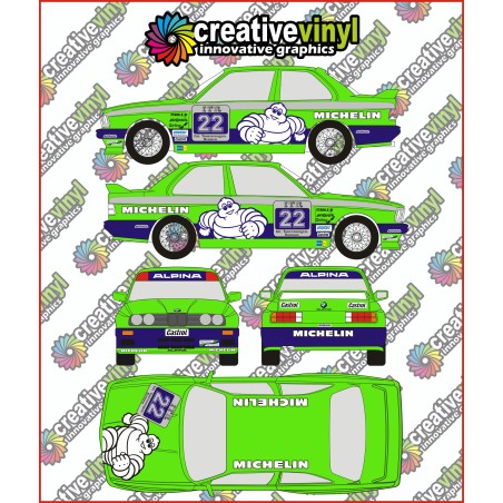 BMW E30 1998 DTM Alpina Full Graphics Kit