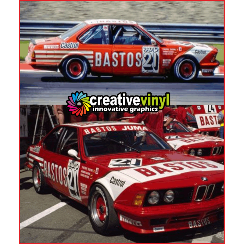 BMW 635csi Bastos 1983 Full Rally Graphics Kit