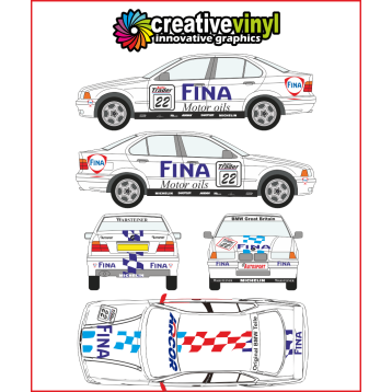 BMW 320i 1996 BTCC Full Rally Graphics Kit