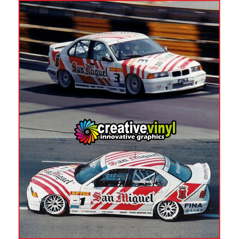 BMW 318i 1994 San Miguel Macau Guia Race Full Graphics Kit