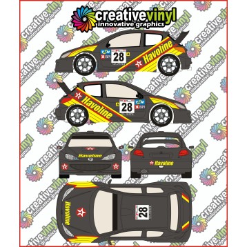 Peugeot 206 Havoline WRC Full Graphics Kit