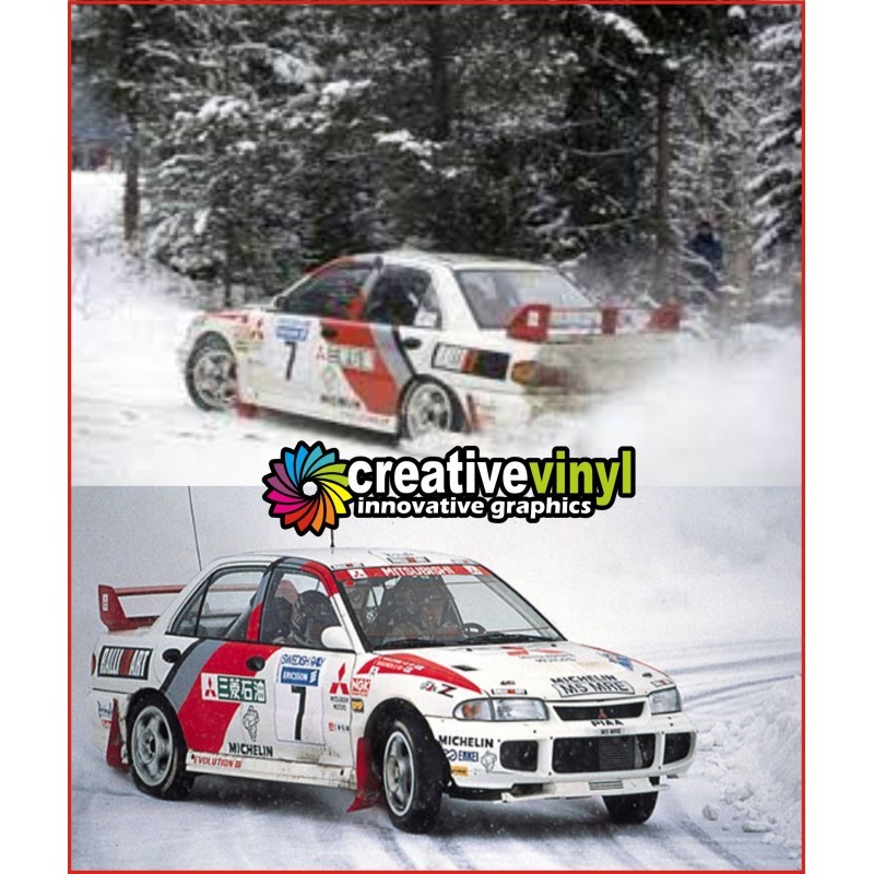 Mitsubishi Evolution 3 1996 Swedish Rally Full Graphics Kit