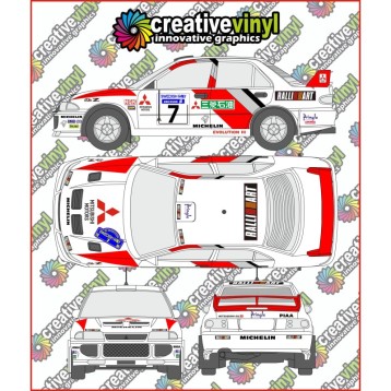 Mitsubishi Evolution 3 1996 Swedish Rally Full Graphics Kit