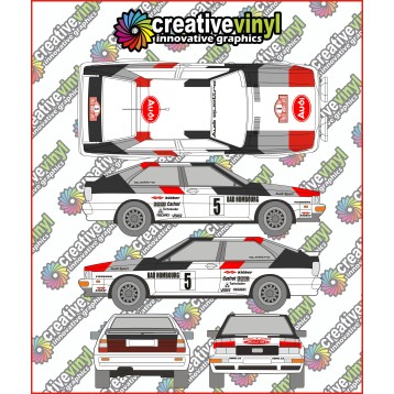 Audi Quattro 1981Full Rally Graphics Kit