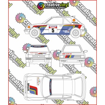 Peugeot 205 1985 Rally Paris Full Graphics Kit