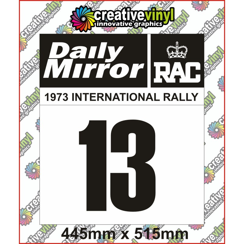 Lombard Rally Number Boards