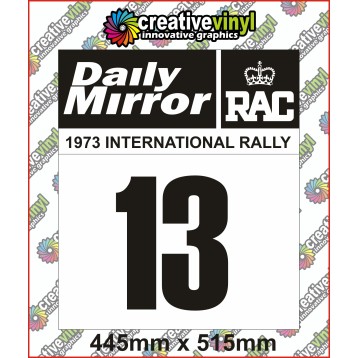 Lombard Rally Number Boards