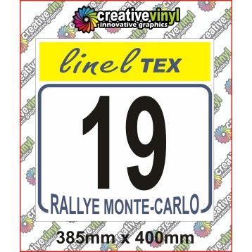 Linel TEX Rally Number Boards