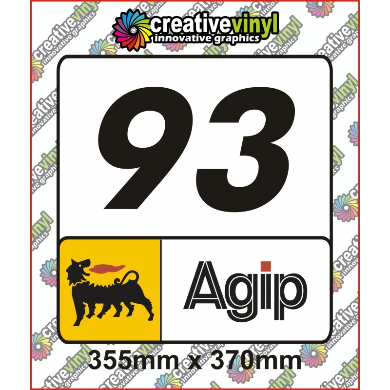 AGIP Rally Number Boards