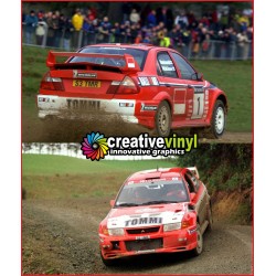 Mitsubishi Ralliart EVO WRC Racing Windshield Banner Vinyl Decal – 23x5 Inches