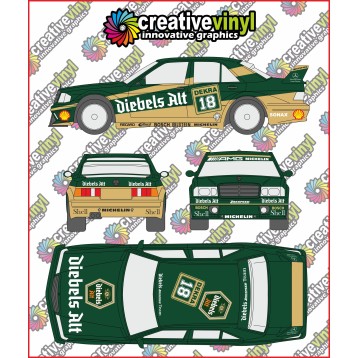 Mercedes 190E DTM 1992 Diebels Alt Full Graphics Kit.