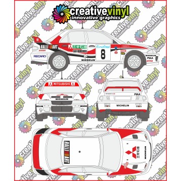 Mitsubishi Evo 1 Monte Carlo 1993 Rally Full Graphics Kit