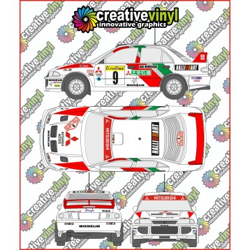 Mitsubishi Evolution 2 1994 Monte Carlo Rally Full Graphics Kit