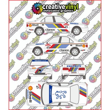 Peugeot 405 1992 BTCC Full Rally Graphics Kit