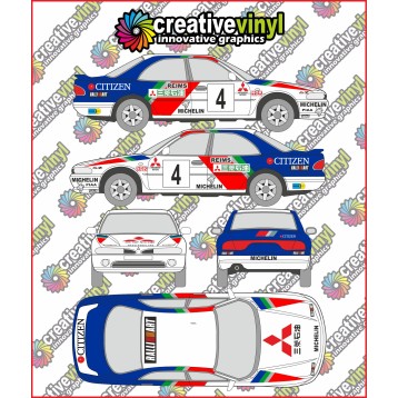 Mitsubishi Galant 1992 WRC Full Rally Graphics Kit