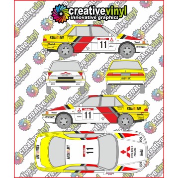 Mitsubishi Galant 1991 WRC Full Rally Graphics Kit