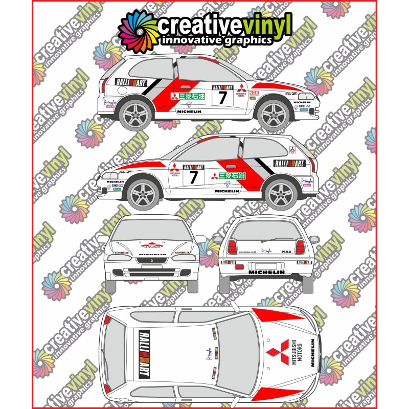 Mitsubishi Colt 1998 Ralliart Full Graphics Kit