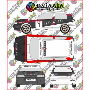 Nissan Pulsar 1993 Alcatel Full Graphics Kit