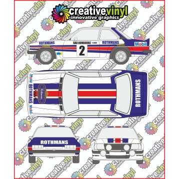 Opel Ascona 400 B Rothmans Full Graphics Kit