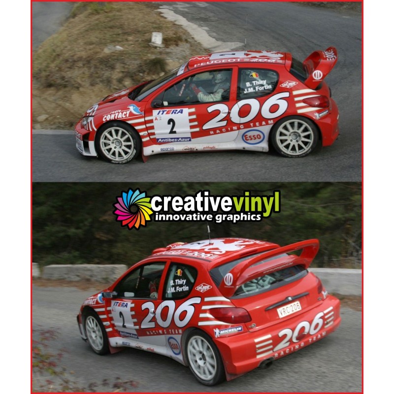 Peugeot 206 2003 Antibes Full Rally Graphics Kit
