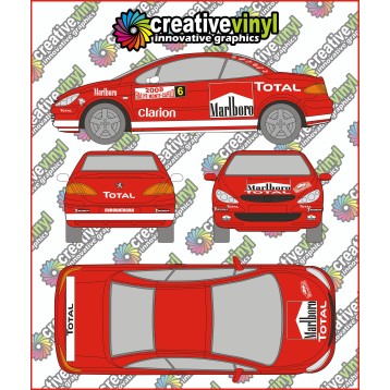 Peugeot 307cc 2005 WRC Full Graphics Kit