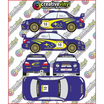 Subaru Impreza 2002 Rally France Graphics Kit