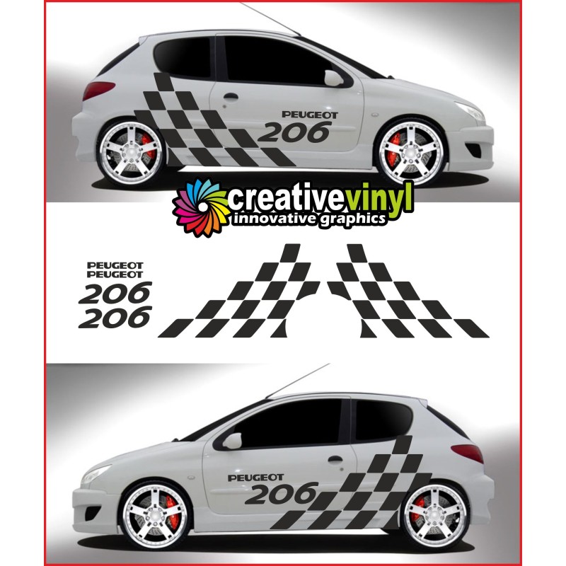 Peugeot 206 Side Stripes Style 34
