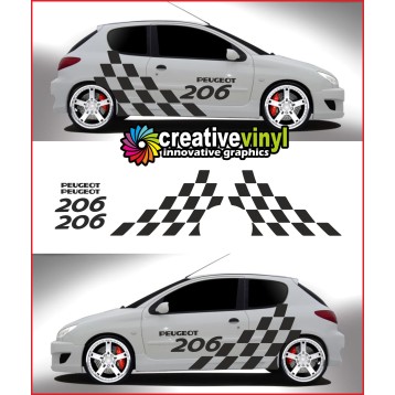 Peugeot 206 Side Stripes Style 34