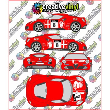 Alfa 155 V6 TI 1993 MARTINI DTM Full Graphics Kit