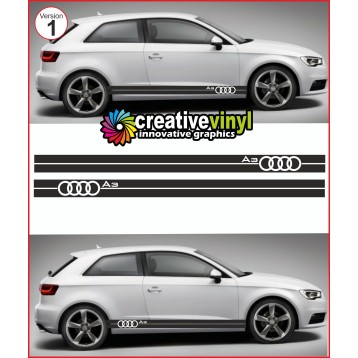 Audi A3 Side Stripe Style 1